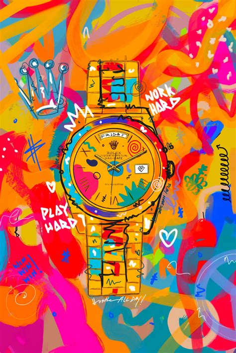 rolex watch artwork